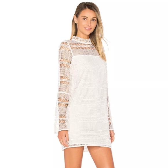 NWT Tularosa Matilda Lace Dress Luster Small Nude Floral Eyelet Embroidered - Picture 3 of 10